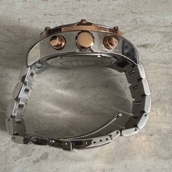 Invicta Rose Gold and Silver Chronograph Watch